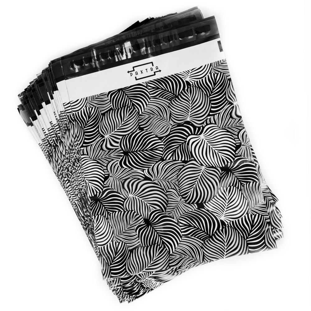 100 polymailers 10x13 in black minimalist ship new
